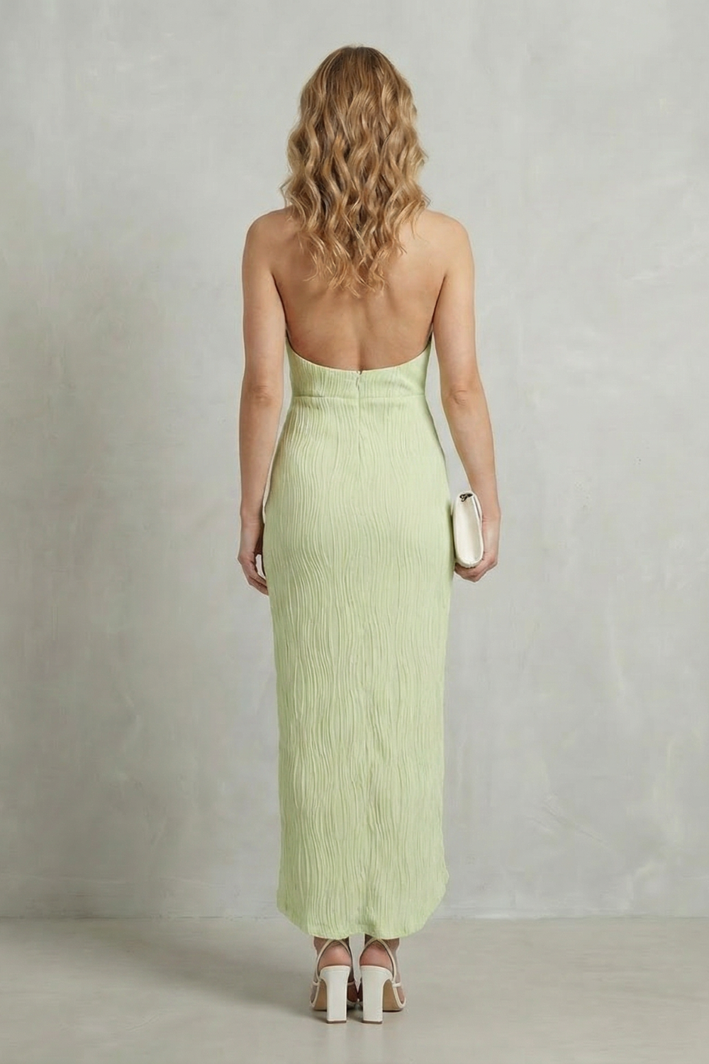 Zephyrelle – Pleated backless allure – Maxi dress-10747058061655-OLVIA ROSE LONDON
